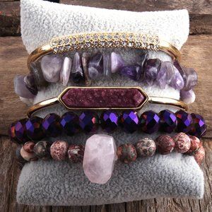 Boho Druzy natural stone and beaded druzy